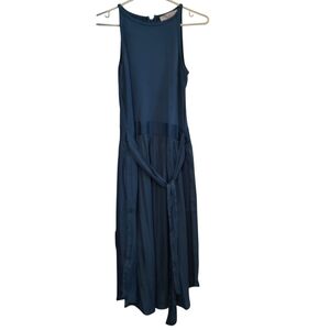 LOFT Navy Midi Dress